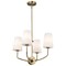 Nuvo Cordello 4-Light Chandelier Vintage Brass Etched White Opal Glass 60/7884 - alternate 6